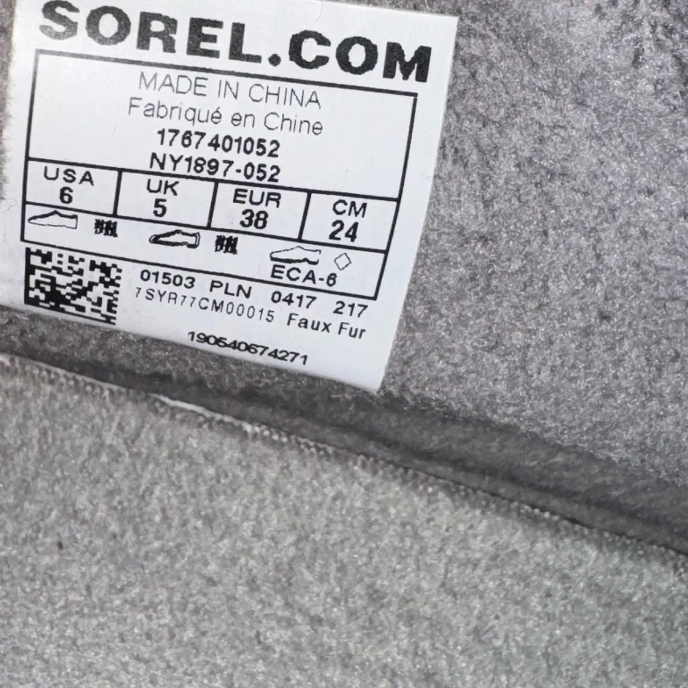 Sorel Whitney Short Lace Up Snow Boot Gray Pink Women's 6  Winter Snow Boots